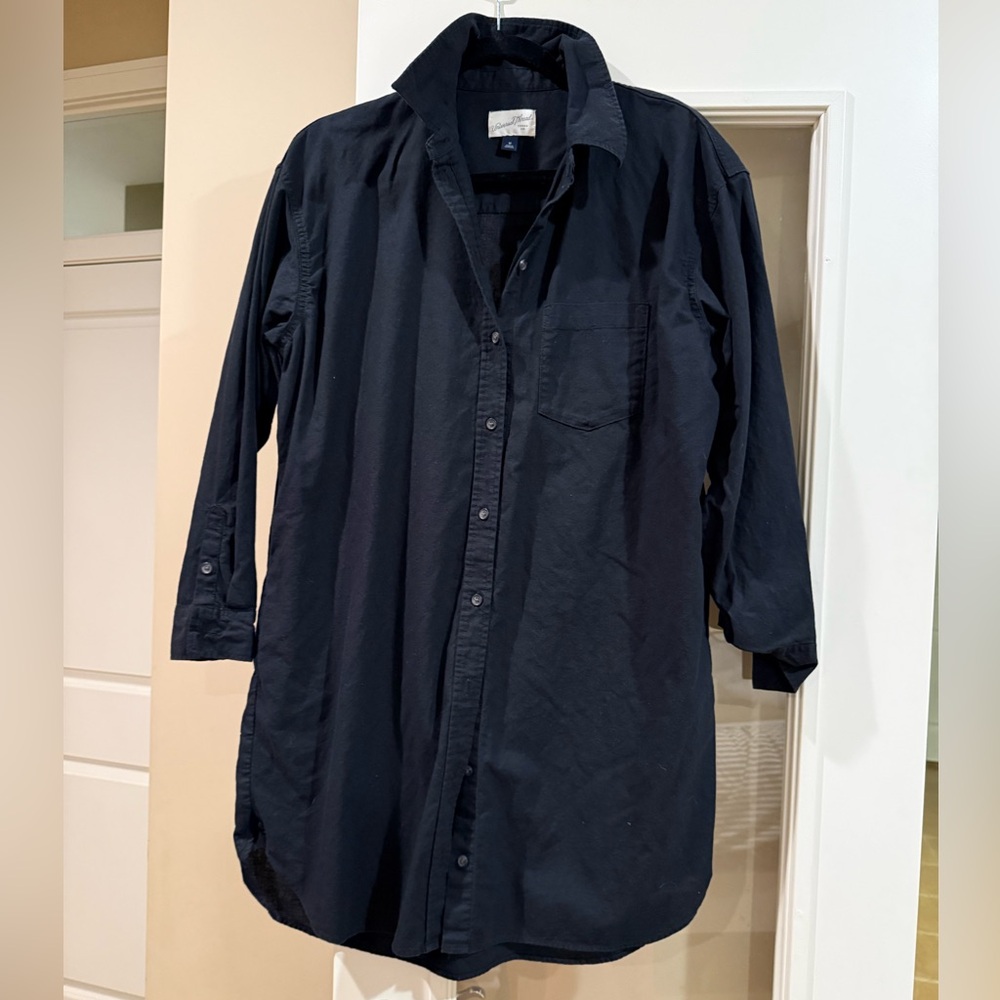 Universal Thread Black Button-Up Dress - image 1